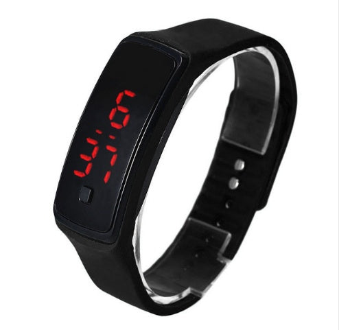 Unisex LED Digital Silicone Bracelet Watch – Slim Sport Wristwatch for Men & Women