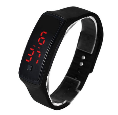 Unisex LED Digital Silicone Bracelet Watch – Slim Sport Wristwatch for Men & Women