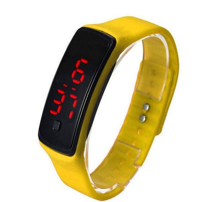 Unisex LED Digital Silicone Bracelet Watch – Slim Sport Wristwatch for Men & Women