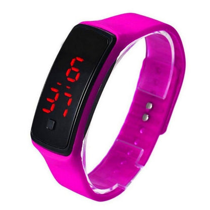 Unisex LED Digital Silicone Bracelet Watch – Slim Sport Wristwatch for Men & Women
