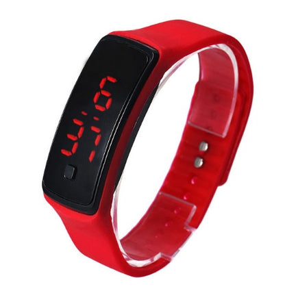 Unisex LED Digital Silicone Bracelet Watch – Slim Sport Wristwatch for Men & Women