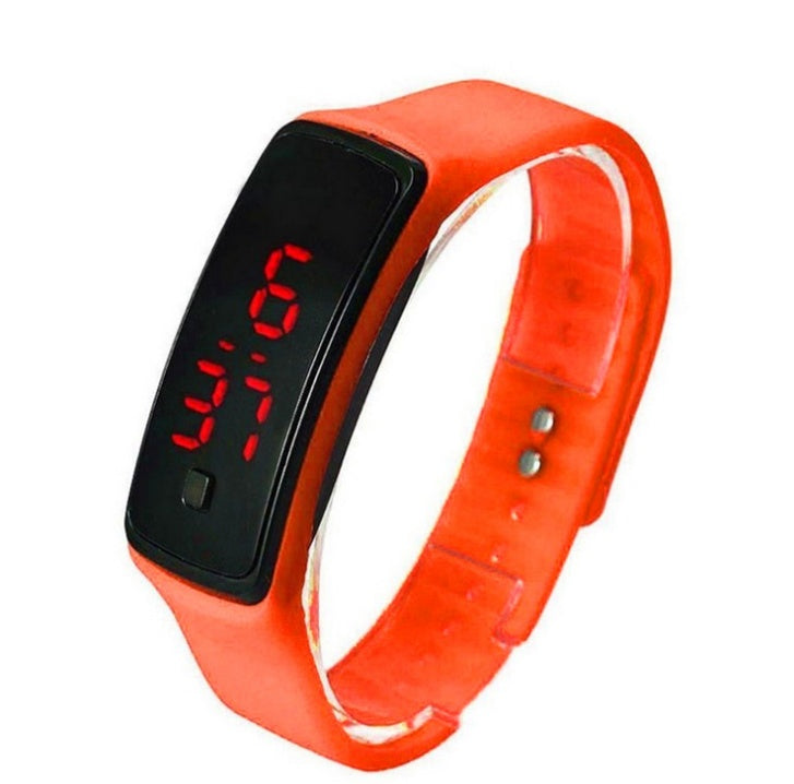 Unisex LED Digital Silicone Bracelet Watch – Slim Sport Wristwatch for Men & Women