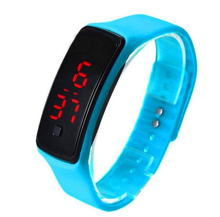 Unisex LED Digital Silicone Bracelet Watch – Slim Sport Wristwatch for Men & Women