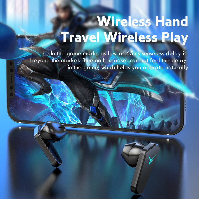 Wireless Gaming Bluetooth Earbuds – No Delay Low Latency HiFi Sound Noise Reduction E-Sport Headset with Mic