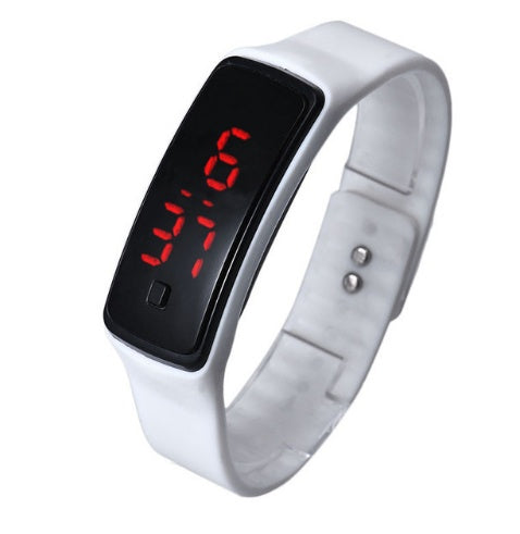 Unisex LED Digital Silicone Bracelet Watch – Slim Sport Wristwatch for Men & Women