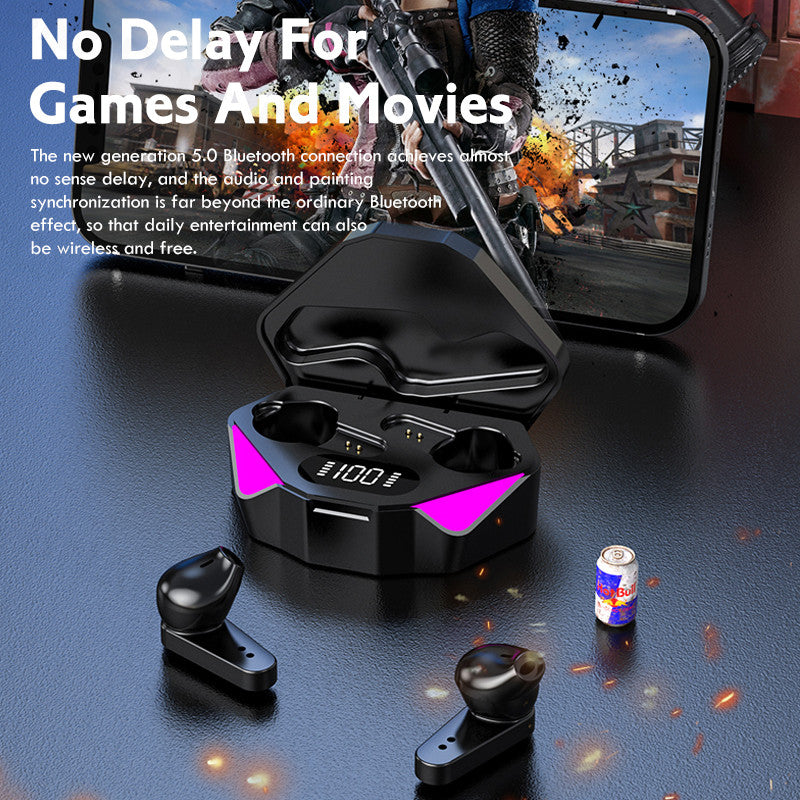 Wireless Gaming Bluetooth Earbuds – No Delay Low Latency HiFi Sound Noise Reduction E-Sport Headset with Mic