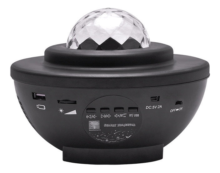 Black Star Projector Galaxy Lamp – Rotating LED Night Light with Bluetooth Speaker