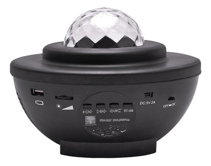 Black Star Projector Galaxy Lamp – Rotating LED Night Light with Bluetooth Speaker