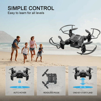AU V2 Mini Foldable Drone with HD Camera – WiFi FPV Selfie RC Quadcopter