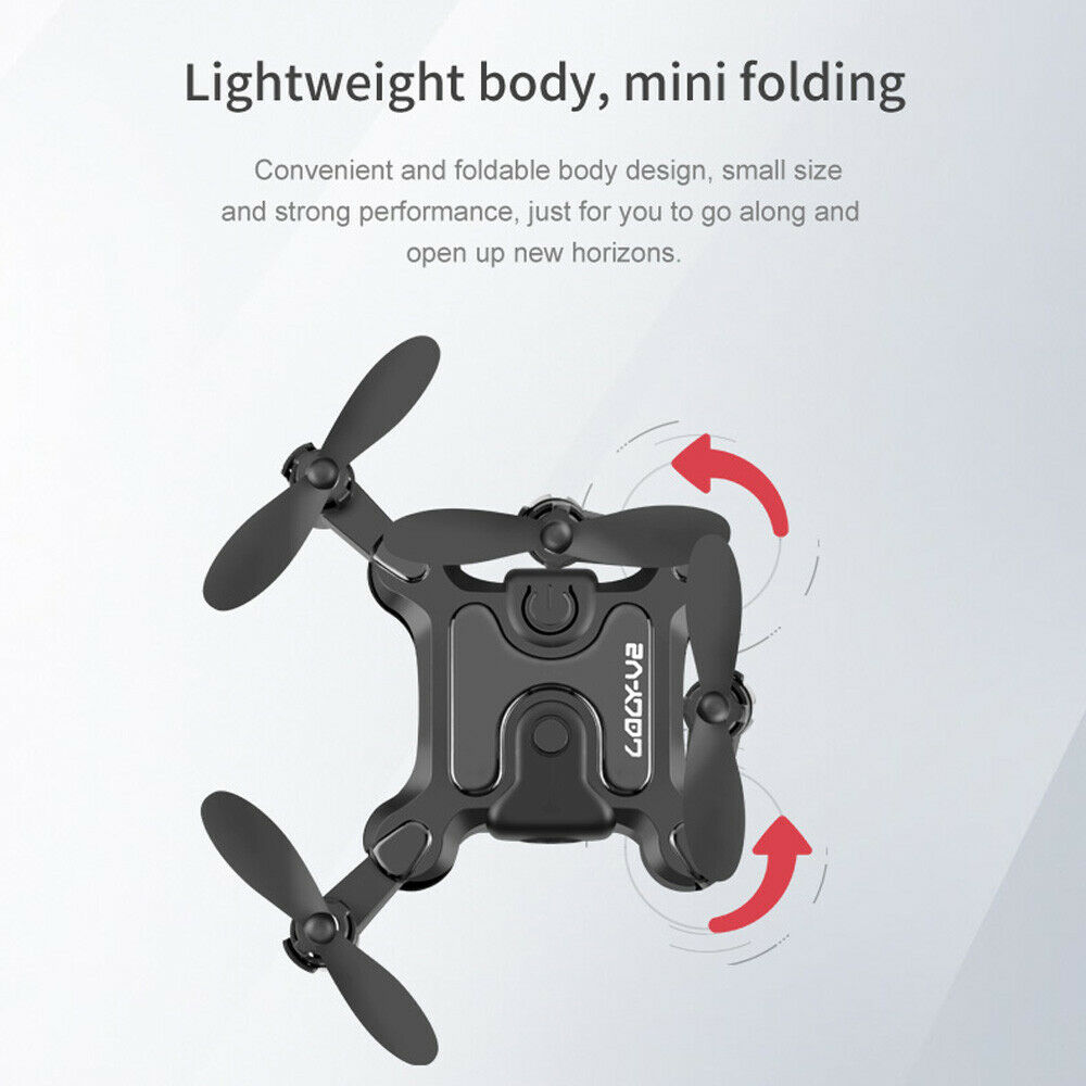 AU V2 Mini Foldable Drone with HD Camera – WiFi FPV Selfie RC Quadcopter