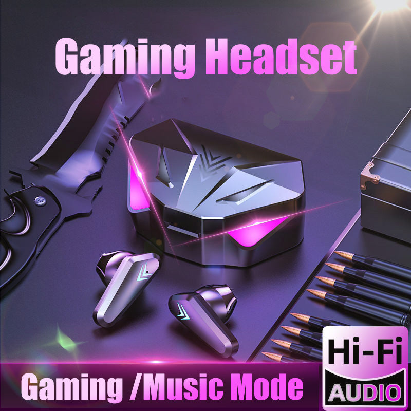 Wireless Gaming Bluetooth Earbuds – No Delay Low Latency HiFi Sound Noise Reduction E-Sport Headset with Mic