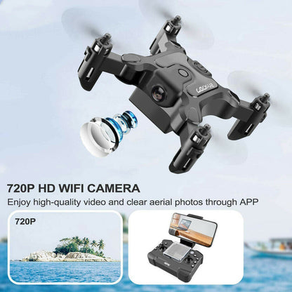 AU V2 Mini Foldable Drone with HD Camera – WiFi FPV Selfie RC Quadcopter