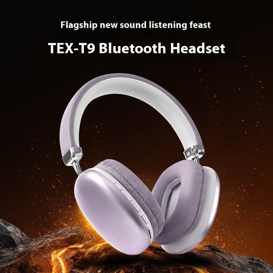 TEX-T9 Wireless Bluetooth Headset – Over-Ear Head-Mounted Stereo Headphones